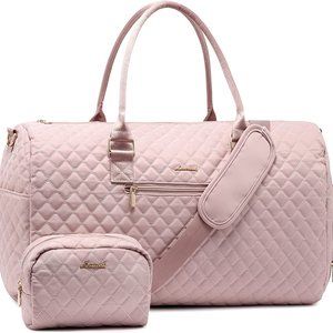 Quilted Travel Duffle Bag, Meets Size Requirement International Airport